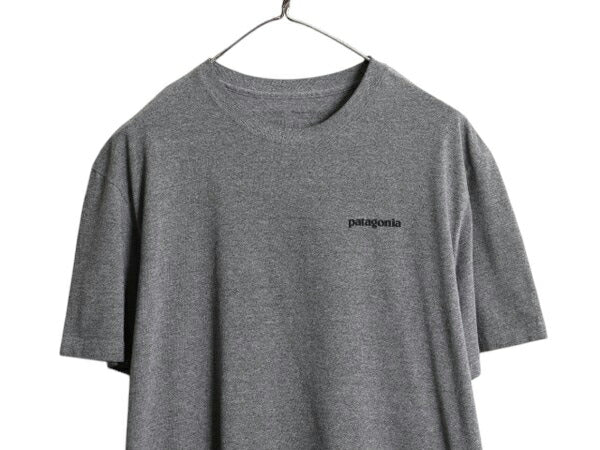 パタゴニア 両面 プリント 半袖 Tシャツ メンズ M / 19年製 アウトドア P6 ボックスロゴ バックプリント カットソー ゆったり シンプル 灰