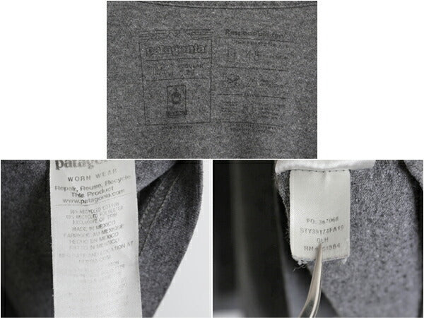 パタゴニア 両面 プリント 半袖 Tシャツ メンズ M / 19年製 アウトドア P6 ボックスロゴ バックプリント カットソー ゆったり シンプル 灰