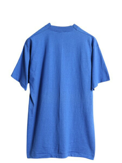 デッドストック 90s USA製 スクリーン スターズ 無地 半袖 Tシャツ メンズ L オールド シングルステッチ カットソー トップス ブランク 青