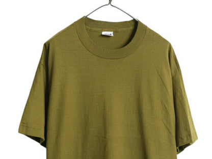 デッドストック 90s USA製 アンビル 無地 半袖 Tシャツ メンズ XL / オールド カットソー シングルステッチ ブランク 大きいサイズ カーキ