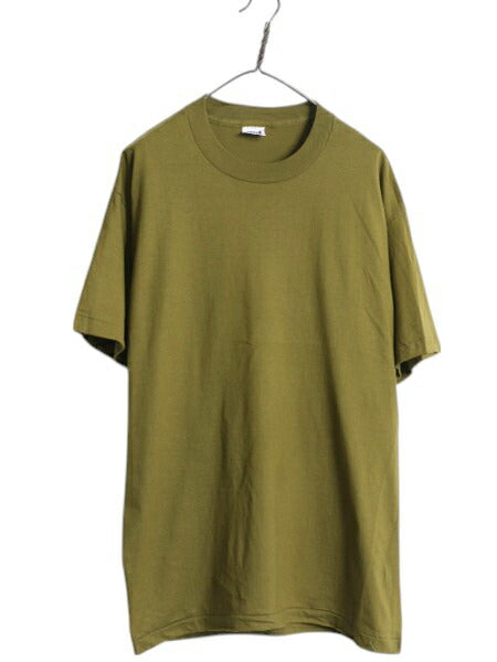 デッドストック 90s USA製 アンビル 無地 半袖 Tシャツ メンズ XL / オールド カットソー シングルステッチ ブランク 大きいサイズ カーキ