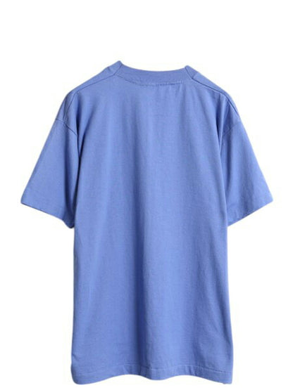 デッドストック 90s USA製 フルーツオブザルーム 無地 半袖 Tシャツ メンズ XL / オールド シングルステッチ カットソー 大きいサイズ 薄青