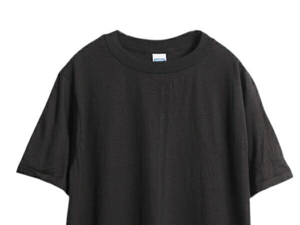 デッドストック 80s USA製 アンビル 無地 半袖 Tシャツ メンズ L 小さめ M 程 新品 ヴィンテージ カットソー シングルステッチ ブランク 黒