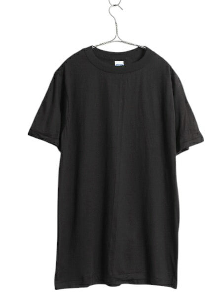 デッドストック 80s USA製 アンビル 無地 半袖 Tシャツ メンズ L 小さめ M 程 新品 ヴィンテージ カットソー シングルステッチ ブランク 黒