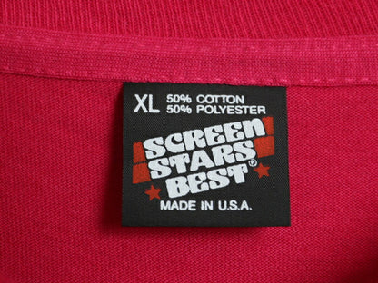 デッドストック 90s USA製 スクリーン スターズ 無地 半袖 Tシャツ メンズ XL オールド シングルステッチ カットソー 大きいサイズ ピンク