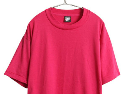 デッドストック 90s USA製 スクリーン スターズ 無地 半袖 Tシャツ メンズ XL オールド シングルステッチ カットソー 大きいサイズ ピンク