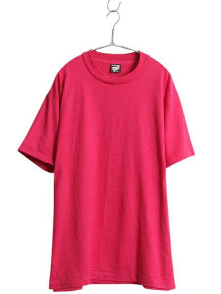 デッドストック 90s USA製 スクリーン スターズ 無地 半袖 Tシャツ メンズ XL オールド シングルステッチ カットソー 大きいサイズ ピンク