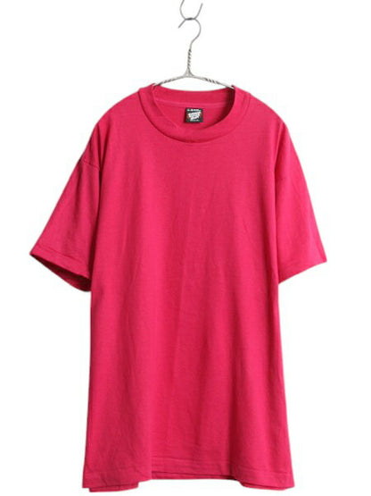 デッドストック 90s USA製 スクリーン スターズ 無地 半袖 Tシャツ メンズ XL オールド シングルステッチ カットソー 大きいサイズ ピンク