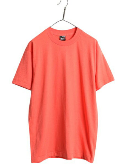 デッドストック 90s USA製 フルーツオブザルーム 無地 半袖 Tシャツ メンズ L / 新品 オールド シングルステッチ カットソー 淡い ピンク