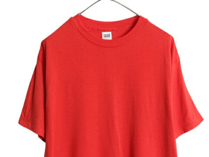 デッドストック 80s USA製 アンビル 無地 半袖 Tシャツ メンズ L / 新品 ヴィンテージ カットソー トップス シングルステッチ ブランク 赤