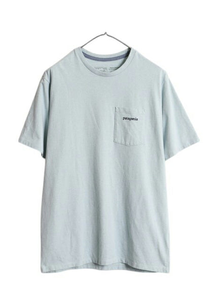 パタゴニア ポケット付き 両面 プリント 半袖 Tシャツ メンズ S 20年製 アウトドア ポケT グラフィック アート バックプリント カットソー