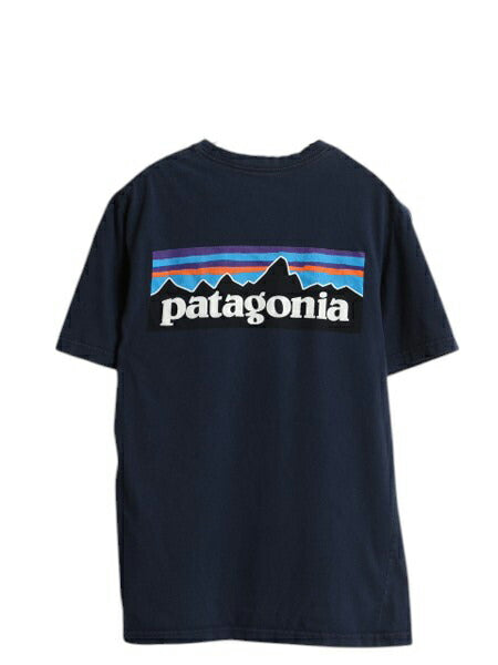 パタゴニア 両面 プリント 半袖 Tシャツ メンズ XS 17年製 アウトドア P6 ボックスロゴ バックプリント オーガニック コットン カットソー