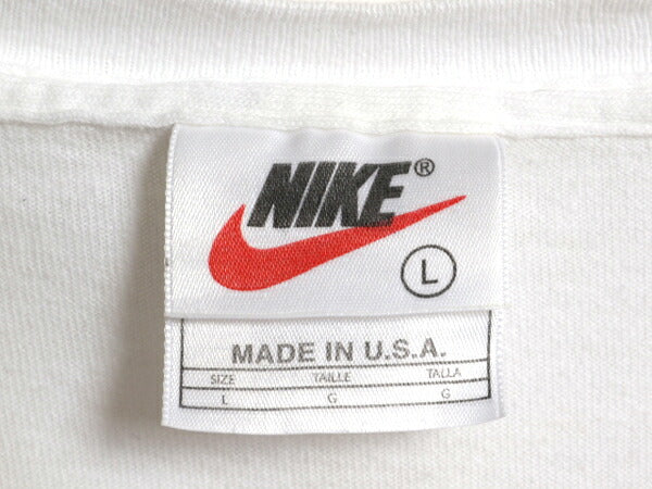 90s USA製 ナイキ ゴルフ プリント 半袖 Tシャツ メンズ L / オールド 当時物 スウッシュ 18 ロゴ グラフィック カットソー ヘビーウェイト