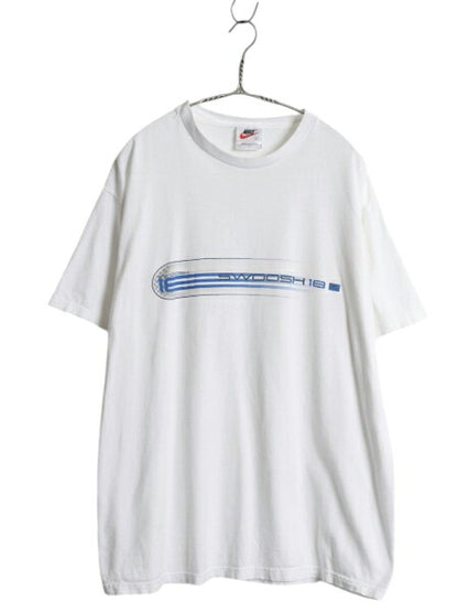 90s USA製 ナイキ ゴルフ プリント 半袖 Tシャツ メンズ L / オールド 当時物 スウッシュ 18 ロゴ グラフィック カットソー ヘビーウェイト