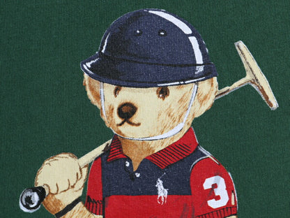 ポロベア ポロ ラルフローレン プリント 半袖 Tシャツ メンズ М / 古着 キャラクター カットソー トップス コットン シングルステッチ 緑
