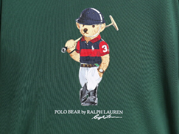 ポロベア ポロ ラルフローレン プリント 半袖 Tシャツ メンズ М / 古着 キャラクター カットソー トップス コットン シングルステッチ 緑