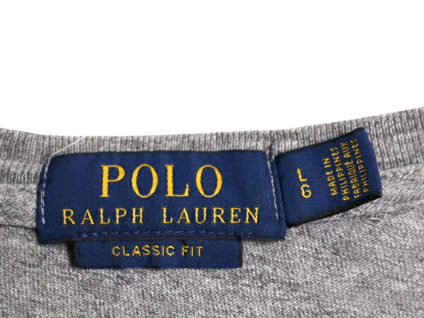 ポロベア ポロ ラルフローレン プリント 半袖 Tシャツ メンズ L / 古着 キャラクター カットソー トップス コットン シングルステッチ 灰