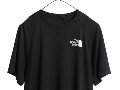 ノースフェイス 両面 プリント 半袖 Tシャツ メンズ L / アウトドア 薄手 ストレッチ カットソー トップス インナー シンプル レイヤー 黒