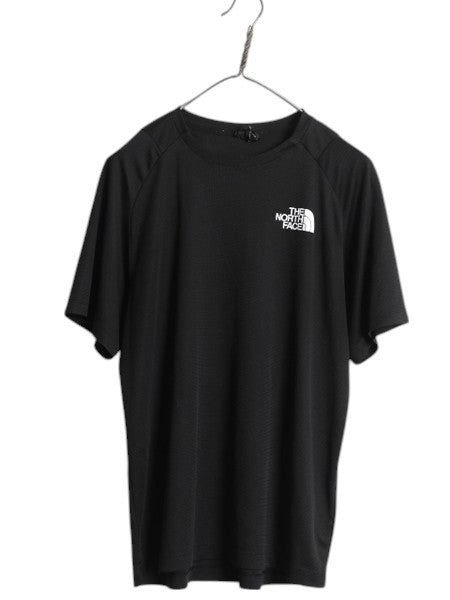 ノースフェイス 両面 プリント 半袖 Tシャツ メンズ L / アウトドア 薄手 ストレッチ カットソー トップス インナー シンプル レイヤー 黒