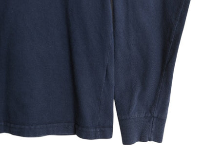 パタゴニア 両面 プリント 長袖 Tシャツ メンズ XS 古着 17年製 アウトドア ロンT ロングスリーブ ロゴT P6 バックプリント カットソー 紺