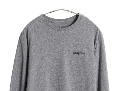 パタゴニア 両面 プリント 長袖 Tシャツ メンズ S / 古着 アウトドア ロンT ロングスリーブ グラフィック イラスト アート カットソー 灰