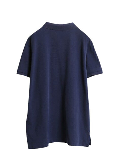 ポロジーンズ ラルフローレン 鹿の子 半袖 ポロシャツ メンズ XL 程/ 古着 ポロ 半袖シャツ カットソー 大きいサイズ ワンポイント 星条旗