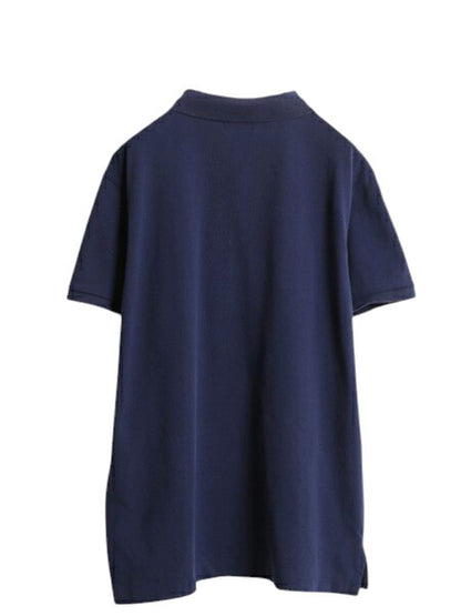 ポロジーンズ ラルフローレン 鹿の子 半袖 ポロシャツ メンズ XL 程/ 古着 ポロ 半袖シャツ カットソー 大きいサイズ ワンポイント 星条旗