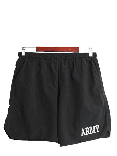 米軍実物 US ARMY アーミー ナイロン トレーニング ショートパンツ メンズ M 程 古着 ショーツ 短パン ミリタリー 海パン 水陸両用 黒 軍物