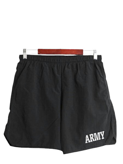 米軍実物 US ARMY アーミー ナイロン トレーニング ショートパンツ メンズ M 程 古着 ショーツ 短パン ミリタリー 海パン 水陸両用 黒 軍物
