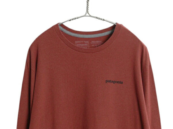パタゴニア 両面 プリント 長袖 Tシャツ メンズ L 古着 20年製 アウトドア ロンT ロングスリーブ ボックスロゴ バックプリント カットソー