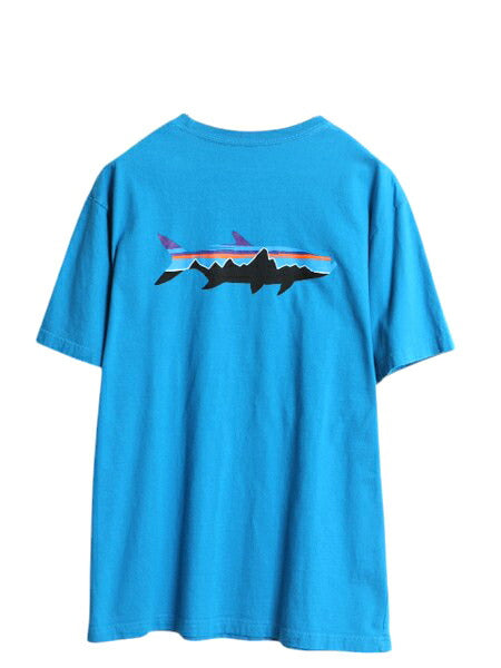 パタゴニア 両面 プリント 半袖 Tシャツ メンズ M / 古着 16年製 アウトドア バックプリント フィッシュ グラフィック イラスト カットソー