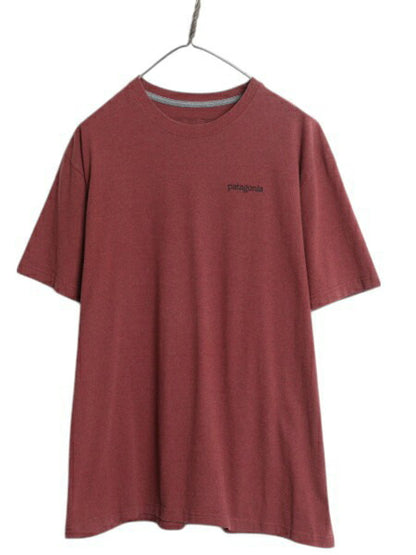 パタゴニア 両面 プリント 半袖 Tシャツ メンズ L アウトドア グラフィック イラスト アート バックプリント カットソー トップス シンプル
