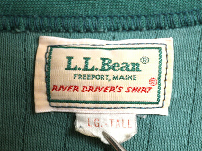 80s USA製 エルエルビーン ヘンリーネック 長袖 Tシャツ メンズ L 古着 ヴィンテージ ロンT アンダーシャツ カットソー トップス 2レイヤー