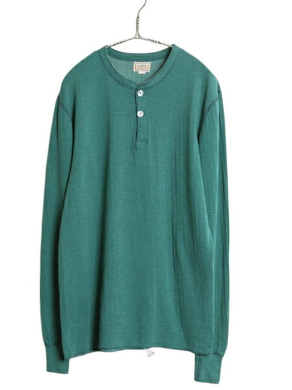 80s USA製 エルエルビーン ヘンリーネック 長袖 Tシャツ メンズ L 古着 ヴィンテージ ロンT アンダーシャツ カットソー トップス 2レイヤー