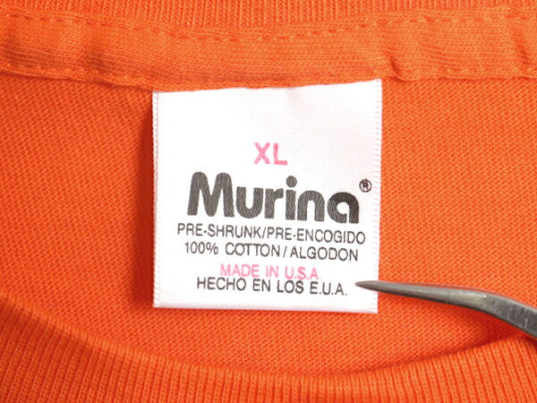 デッドストック 90s USA製 ムリナ 無地 半袖 Tシャツ メンズ XL 新品 ヘビーウェイト コットン カットソー 大きいサイズ シングルステッチ