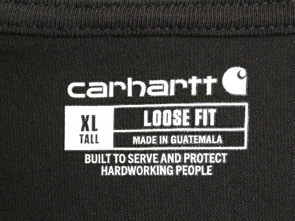デッドストック カーハート ポケット付き 半袖 Tシャツ メンズ XL / ワンポイント ヘビーウェイト ポケT ルーズフィット 黒 大きいサイズ