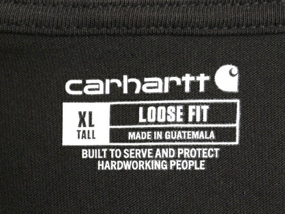 デッドストック カーハート ポケット付き 半袖 Tシャツ メンズ XL / ワンポイント ヘビーウェイト ポケT ルーズフィット 黒 大きいサイズ
