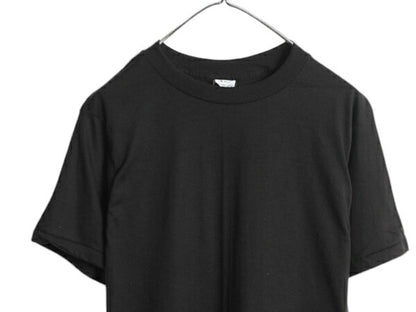 デッドストック 80s USA製 アンビル 無地 半袖 Tシャツ メンズ L 小さめ M 程 新品 ヴィンテージ カットソー シングルステッチ ブランク 黒