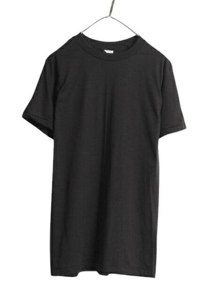 デッドストック 80s USA製 アンビル 無地 半袖 Tシャツ メンズ L 小さめ M 程 新品 ヴィンテージ カットソー シングルステッチ ブランク 黒