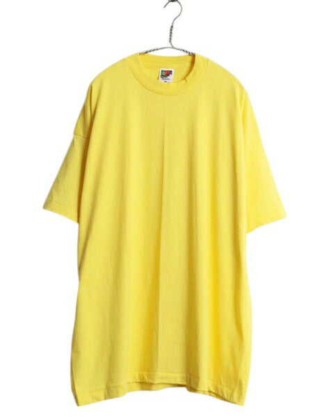 デッドストック 90s USA製 フルーツオブザルーム 無地 半袖 Tシャツ メンズ XXL 新品 シングルステッチ カットソー トップス 大きいサイズ