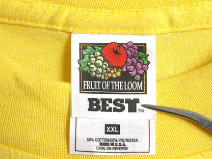 デッドストック 90s USA製 フルーツオブザルーム 無地 半袖 Tシャツ メンズ XXL 新品 シングルステッチ トップス カットソー 大きいサイズ
