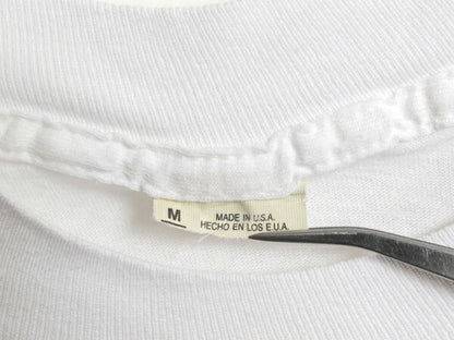 デッドストック 80s USA製 フルーツオブザルーム 無地 半袖 Tシャツ メンズ M 小さめ S 程/ ヴィンテージ シングルステッチ カットソー 白
