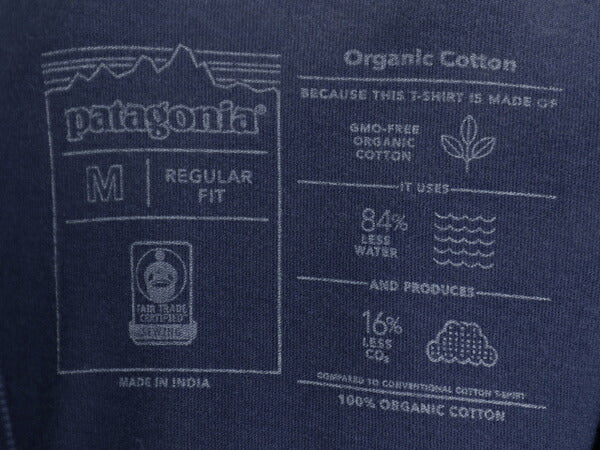 パタゴニア プリント 半袖 Tシャツ メンズ M / 20年製 アウトドア フィッツロイ スコープ ストレッチ オーガニック コットン カットソー 紺