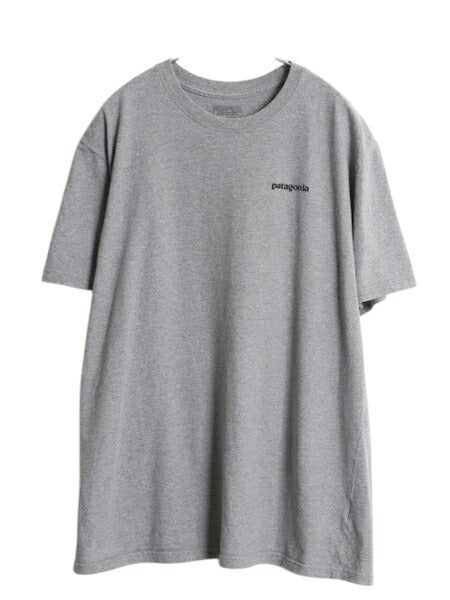 パタゴニア 両面 プリント 半袖 Tシャツ メンズ XL 17年製 アウトドア P6 ボックスロゴ オーガニック コットン カットソー 大きいサイズ 灰