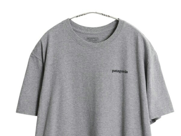 パタゴニア 両面 プリント 半袖 Tシャツ メンズ XL 17年製 アウトドア P6 ボックスロゴ オーガニック コットン カットソー 大きいサイズ 灰