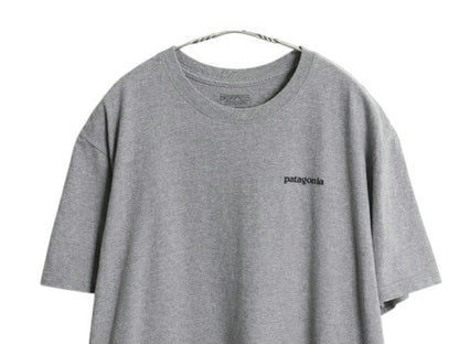 パタゴニア 両面 プリント 半袖 Tシャツ メンズ XL 17年製 アウトドア P6 ボックスロゴ オーガニック コットン カットソー 大きいサイズ 灰