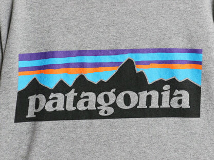 パタゴニア 両面 プリント 半袖 Tシャツ メンズ XL 17年製 アウトドア P6 ボックスロゴ オーガニック コットン カットソー 大きいサイズ 灰