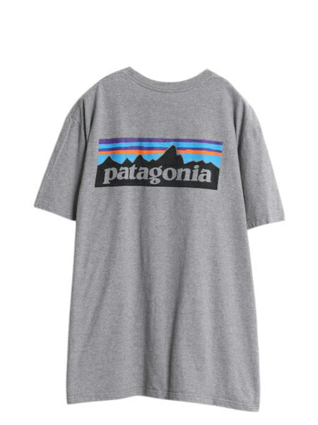 パタゴニア 両面 プリント 半袖 Tシャツ メンズ XL 17年製 アウトドア P6 ボックスロゴ オーガニック コットン カットソー 大きいサイズ 灰