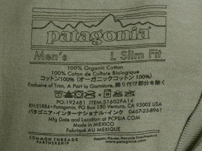 パタゴニア プリント 半袖 Tシャツ メンズ L 古着 アウトドア フライング フィッシュ グラフィック アート イラスト オーガニック コットン