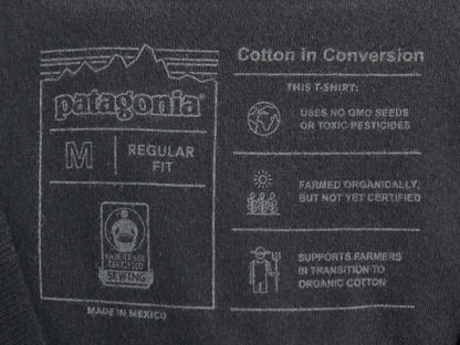 パタゴニア フットボール Tシャツ メンズ M 古着 21年製 アウトドア オーガニック コットン カットソー トップス 七分袖 ゆったり ツートン